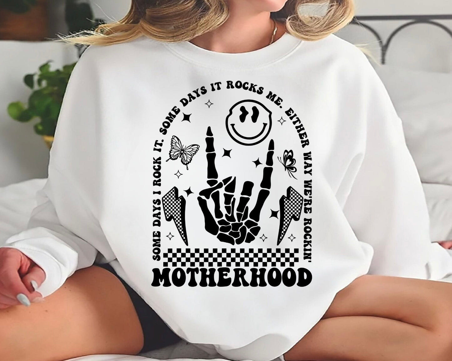 Rockin motherhood  t-shirt