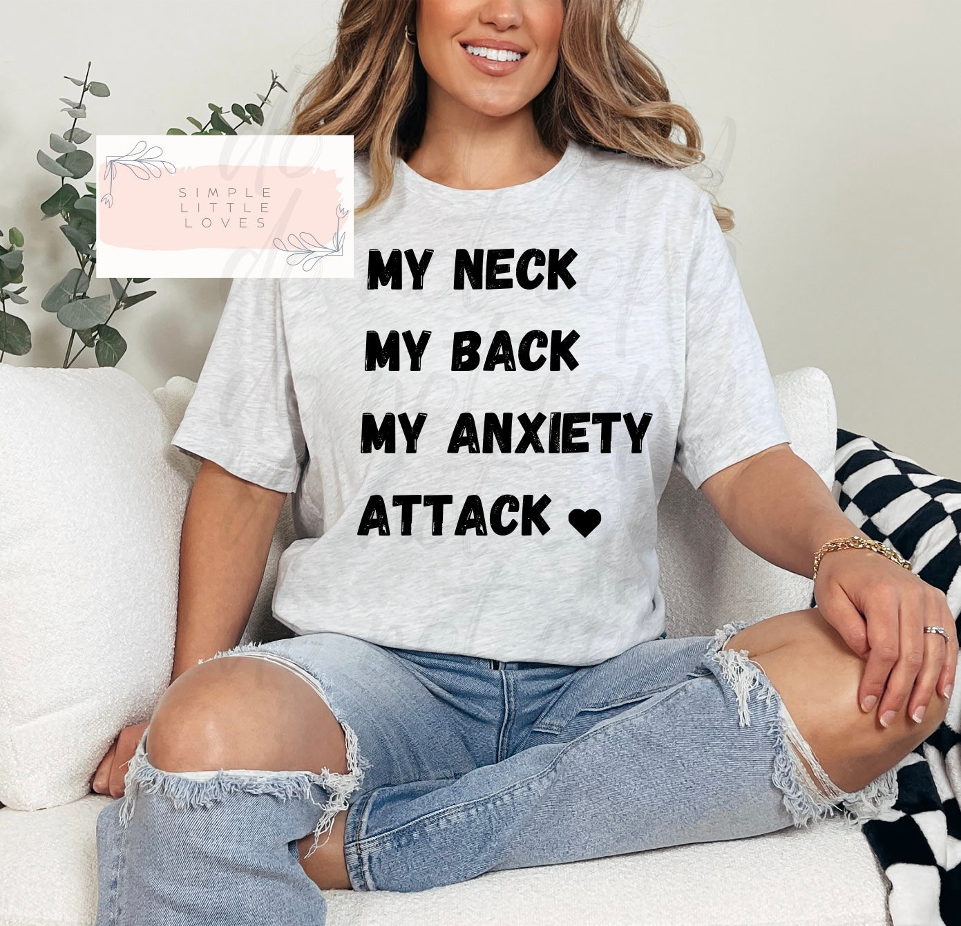 My neck, my back, my anxiety attack tee or sweater