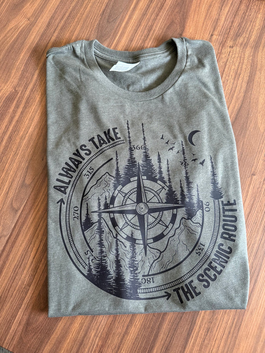 Always take the scenic route t-shirt