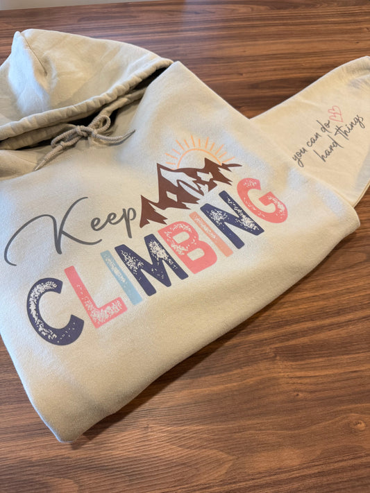 Keep climbing hoodie * * P R E O R D E R * *