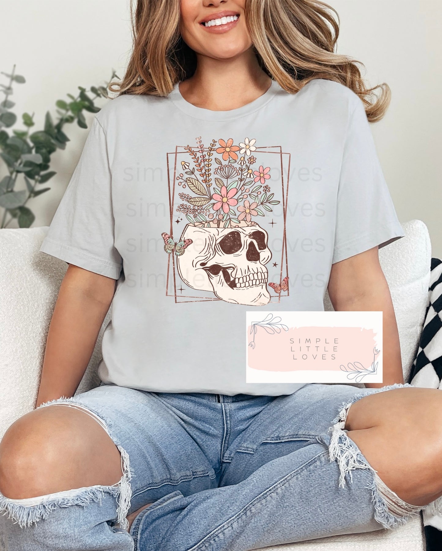 Flower skull t-shirt