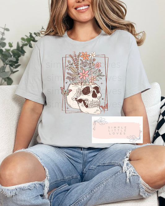 Flower skull t-shirt