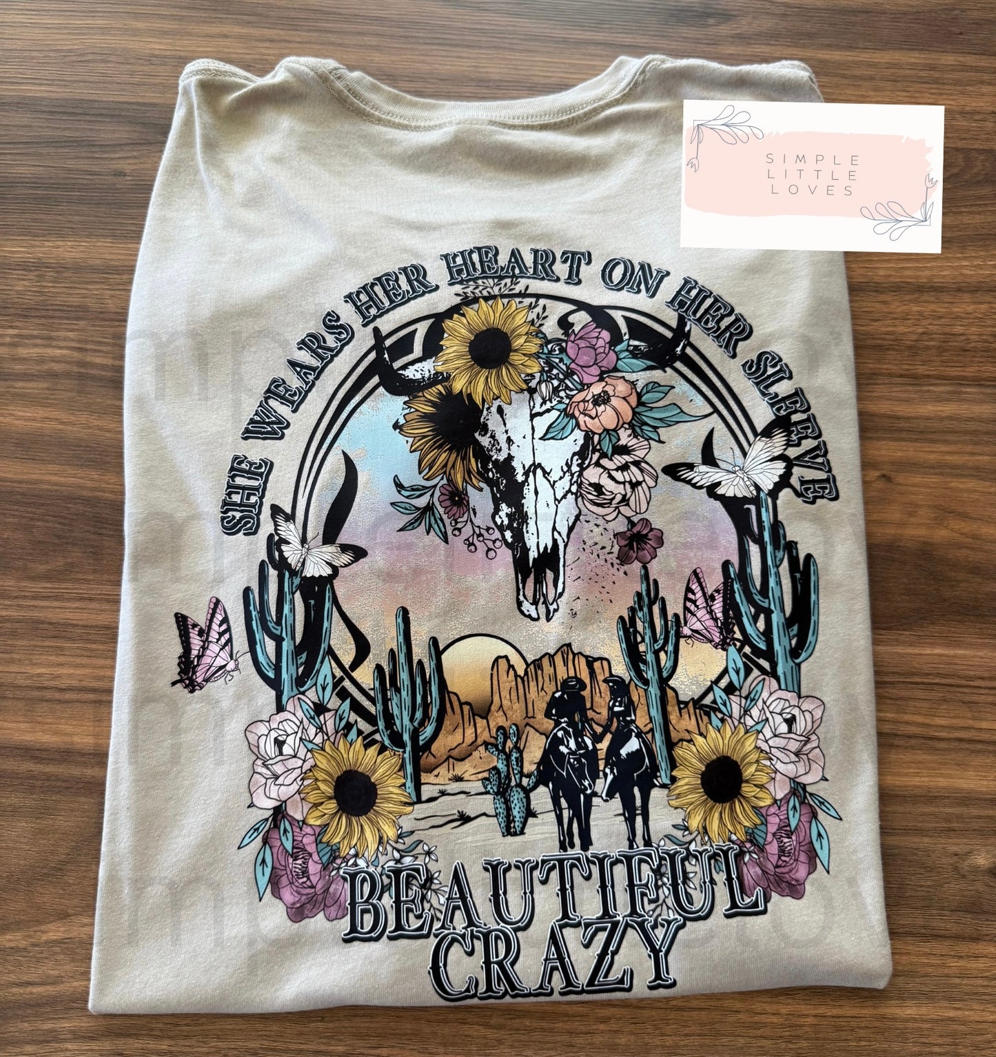 She wears her heart on her sleeve t-shirt